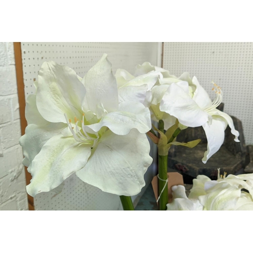 306 - FAUX LILY DISPLAY, potted, 115cm H approx.