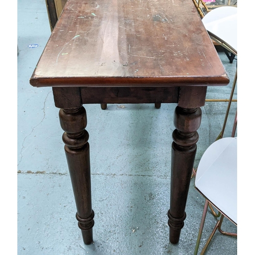 362 - CONSOLE TABLE, Country House style, six drawers, 214cm x 42cm x 78cm.