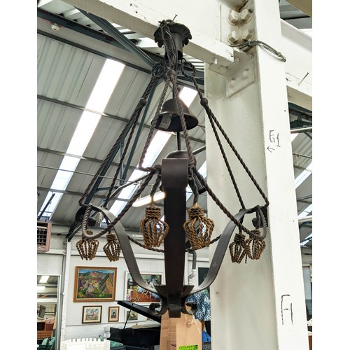 365 - MM LAMPARDI CHANDELIER, three branch light, 108cm drop.