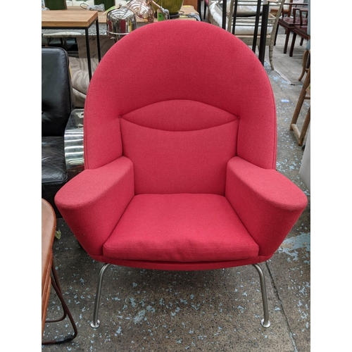 AFTER HANS J WEGNER OCULUS STYLE CHAIR 89cm wide