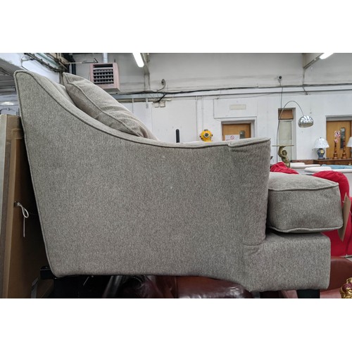 396 - SOFA, grey fabric upholstered, ebonised feet, 170cm x 95cm x 85cm H.