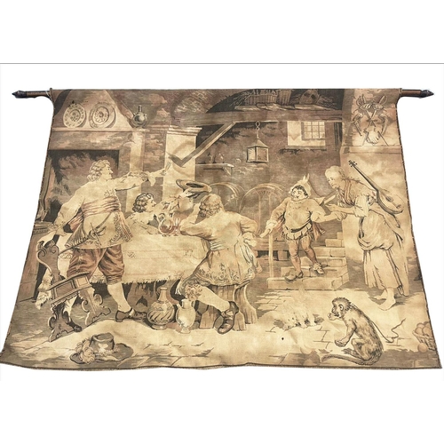 61 - FRENCH TAPESTRY, 186cm x 140cm.