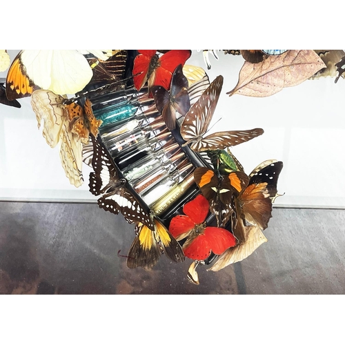 1 - BRAN SYMONDSON (b1971), 'Beat of a wing', decommissioned AK47, mounted with real butterflies and sym... 