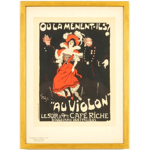 105 - MAITRES DE L'AFFICHE, a set of nine plates, lithographs 1890s, L'affiche Imprimerie Chaix, 99cm x 28... 