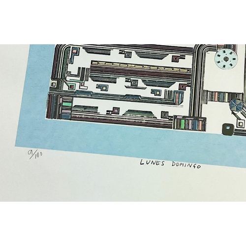 121 - EDUARDO PAOLOZZI (1924-2005) 'Lunes Domingo', silkscreen print, signed and dated 1980, edition 9/100... 