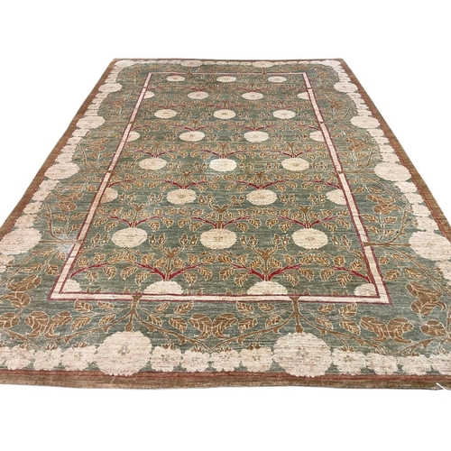 122 - FINE WILLIAM MORRIS DESIGN CARPET, 360cm x 267cm, Arts and Crafts inspired.