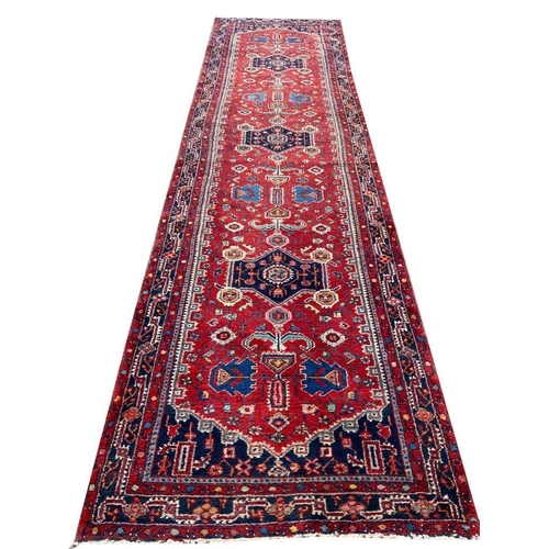 129 - NORTH WEST PERSIAN RUNNER, 295cm x 80cm.