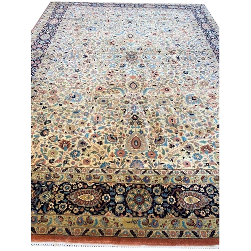 137 - FINE LAHORE MOHTASHAN DESIGN CARPET, 350cm x 250cm.