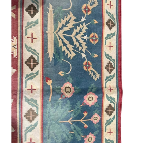 144 - INDIAN DHURRIE, 425cm x 330cm, 17th Century Mughal design.