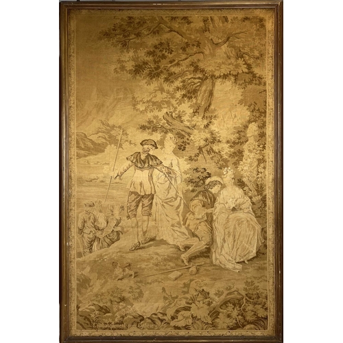 148 - AFTER JEAN-ANTOINE WATTEAU (French 1684-1721) 'The Embarkation of Cythera', Tapestry, 210cm x 137cm,... 