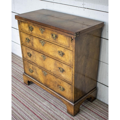 221 - BACHELOR'S CHEST, 78cm H x 76cm W x 36cm D, 72cm open, early 20th century George II style walnut wit... 