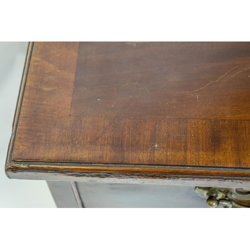 224 - CHEST, early George III mahogany of four drawers, 79cm H x 80cm x 50cm.