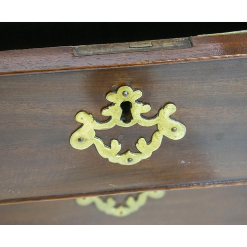 224 - CHEST, early George III mahogany of four drawers, 79cm H x 80cm x 50cm.