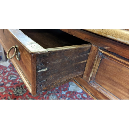 299 - PARTNER'S WRITING TABLE, 184cm W x 73cm H x 118cm D, Victorian mahogany with a green tooled leather ... 