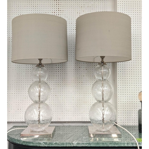 300 - PORTA ROMANA PASTEUR TABLE LAMPS, a pair, with Porta Romana shades, 82cm H. (2)