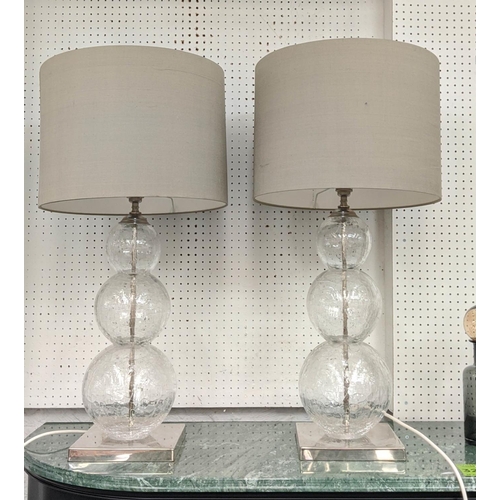 301 - PORTA ROMANA PASTEUR TABLE LAMPS, a pair, with Porta Romana shades, 82cm H. (2)