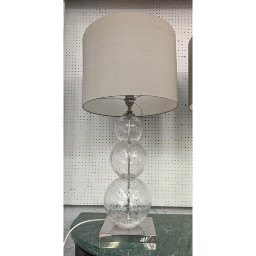 301 - PORTA ROMANA PASTEUR TABLE LAMPS, a pair, with Porta Romana shades, 82cm H. (2)