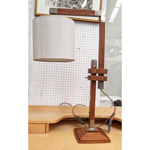 304 - LINLEY TABLE LAMP, by David Linley, with shade, height adjustable, 74cm H at tallest.