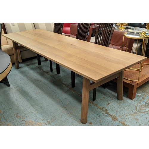 308 - ATTRIBUTED TO MARSTON AND LANGINGER DINING TABLE, 284cm x 86cm x 74cm.