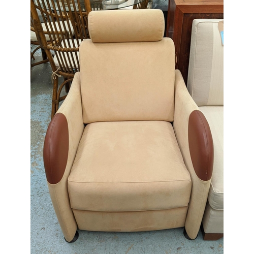 340 - LIGNE ROSET PETITE SIESTE CHAIR, by Claude Brisson, 70cm W, reclining.