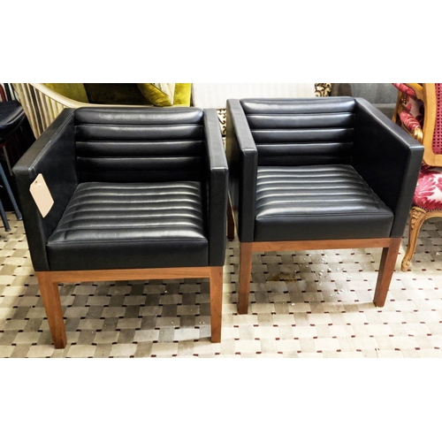 341 - LINLEY DICE CHAIRS, a pair, by David Linley, 61cm W. (2)