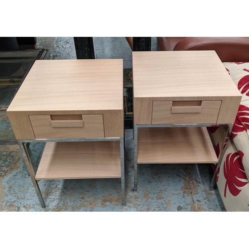 368 - B&B ITALIA MAXALTO EBE SIDE TABLES, a pair, by Antonio Citterio, 40cm x 40cm x 57cm. (2)