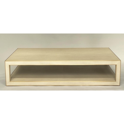 374 - RESTORATION HARDWARE CELA LOW TABLE, 109cm x 170cm x 40cm.