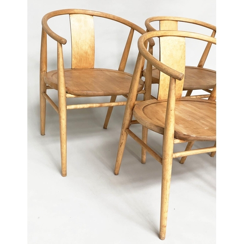 376 - FOR HAGAFORS LENA CHAIRS, a set of four, birch and stamped under, 72cm H x 54cm by SVEN ERIK FRYKLUN... 