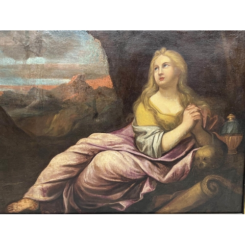 42 - AFTER GUIDO RENI (Italian 1575-1642) 'Mary Magdalene', oil on canvas, 91cm x 125cm, framed.