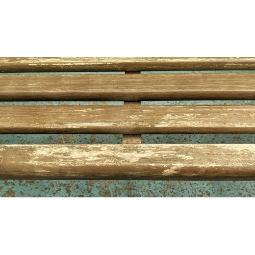 513 - GARDEN BENCH, 152cm W, teak construction.