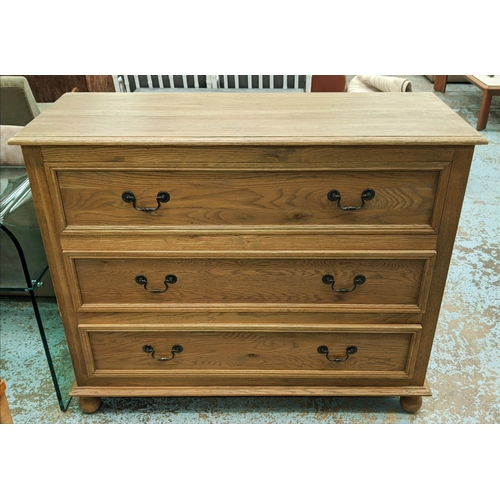 518 - CHEST OF DRAWERS, 120cm x 45cm x 98cm, French provincial style, three drawers.