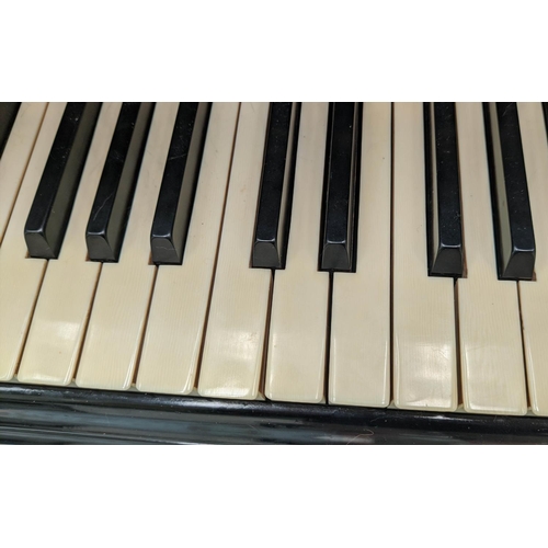 524 - CHALLEN BABY GRAND PIANO, 142cm W x 140cm D, in an ebonised finish.