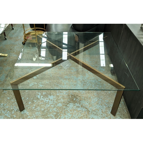 526 - JULIAN CHICHESTER MANFRED COFFEE TABLE, 110cm x 110cm x 41cm H.