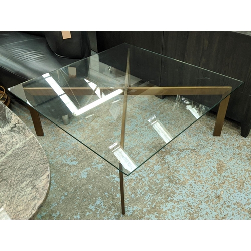 526 - JULIAN CHICHESTER MANFRED COFFEE TABLE, 110cm x 110cm x 41cm H.