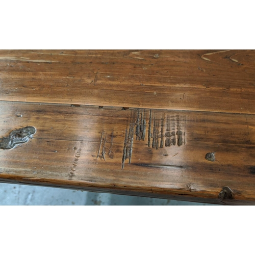 166 - CHINESE ALTAR TABLE, 104cm x 51cm x 75cm, antique firwood.