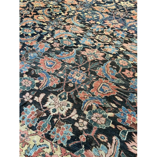 80 - ANTIQUE ZEIGLER FEREGHAN CARPET, 288cm x 254cm.