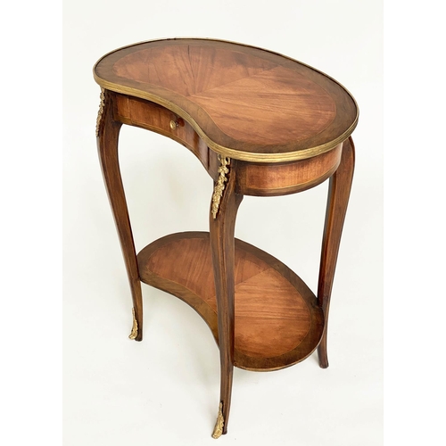 88 - KIDNEY SHAPED TABLES, a pair, French transitional style Kingwood, crossbanded and gilt metal mounted... 