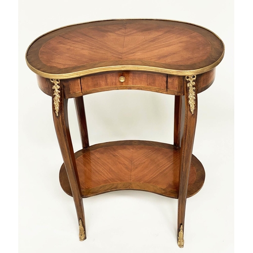 88 - KIDNEY SHAPED TABLES, a pair, French transitional style Kingwood, crossbanded and gilt metal mounted... 