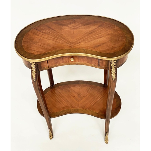 88 - KIDNEY SHAPED TABLES, a pair, French transitional style Kingwood, crossbanded and gilt metal mounted... 