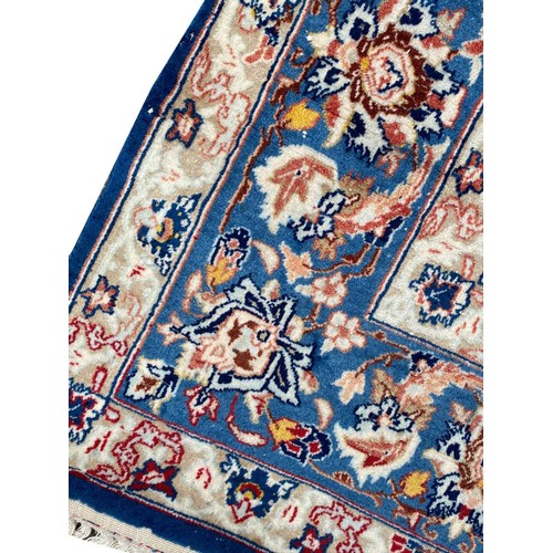 77 - PART SILK ISPHAHAN RUG, 160cm x 100cm.