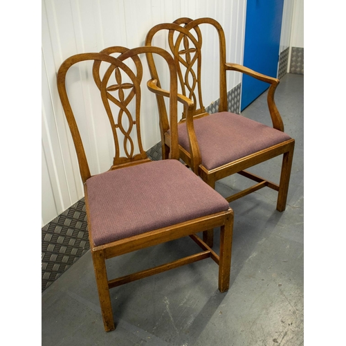 151 - DINING CHAIRS, a set of ten including two carvers, each carver 60cm wide, Late 19th/early 20th centu... 