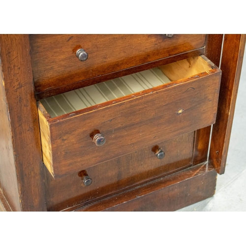 171 - WELLINGTON CHEST, 103cm H x 49cm W x 37cm D, Victorian mahogany with seven drawers.