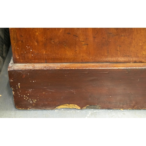 172 - TALL CHEST, 152cm H x 87cm W x 53c m D, mid Victorian mahogany with six drawers and 'VR' stamped loc... 