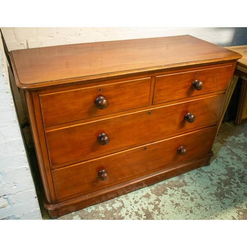 173 - CHEST, 84cm H x 123cm W x 52cm D, Victorian mahogany, of four drawers.