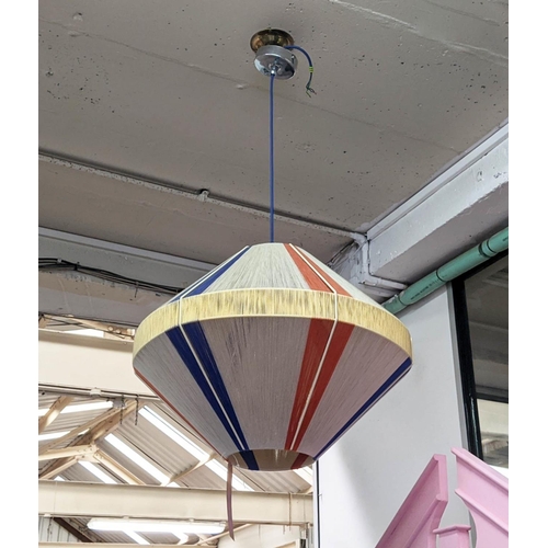 464 - CEILING PENDANT, 1950s style thread design, 100cm drop.