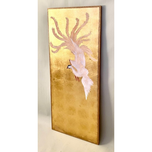 475 - ORIENTAL STYLE WALL PANEL, 140cm x 52cm, framed.