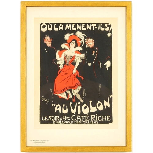 54 - MAITRES DE L'AFFICHE, a set of nine plates, lithographs 1890s, 'L'affiche Imprimerie Chaix', 99cm x ... 