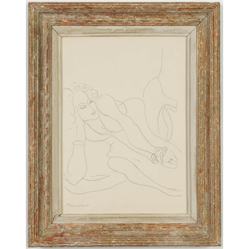 61 - HENRI MATISSE, Portrait of a woman E7, collotype, signed in the plate, edition 950, 1943, printed by... 