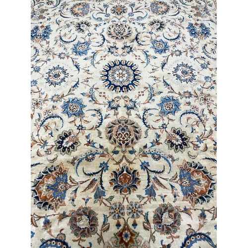 87 - FINE PERSIAN KURK KASHAN CARPET, 430cm x 315cm, all over design.