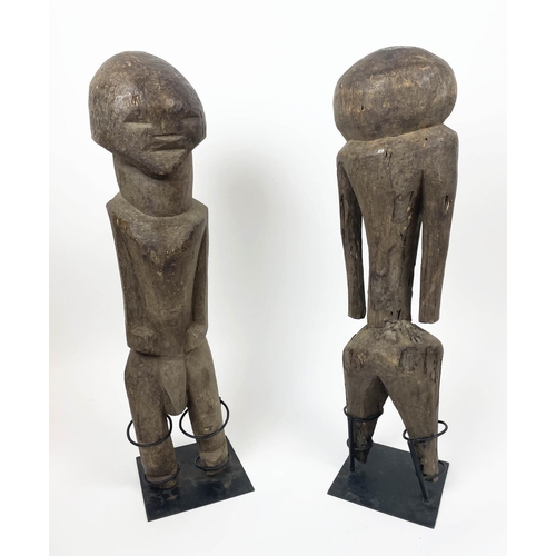 9 - MOBA SCULPTURE, A pair 105cm H figures, Togo. (2)